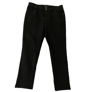 Chic Denim Harley High Rise Skinny Jeans Black Petite Size 18P Double Button